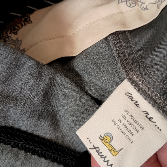 Anthropologie Gray Wide Leg Pants - Picture 7 of 9